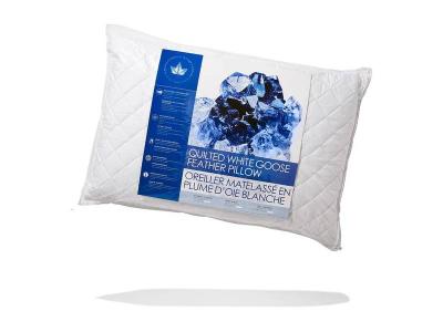 Canadian Down and Feather Quilted White Goose Feather Firm (Standard) Pillow - 33260