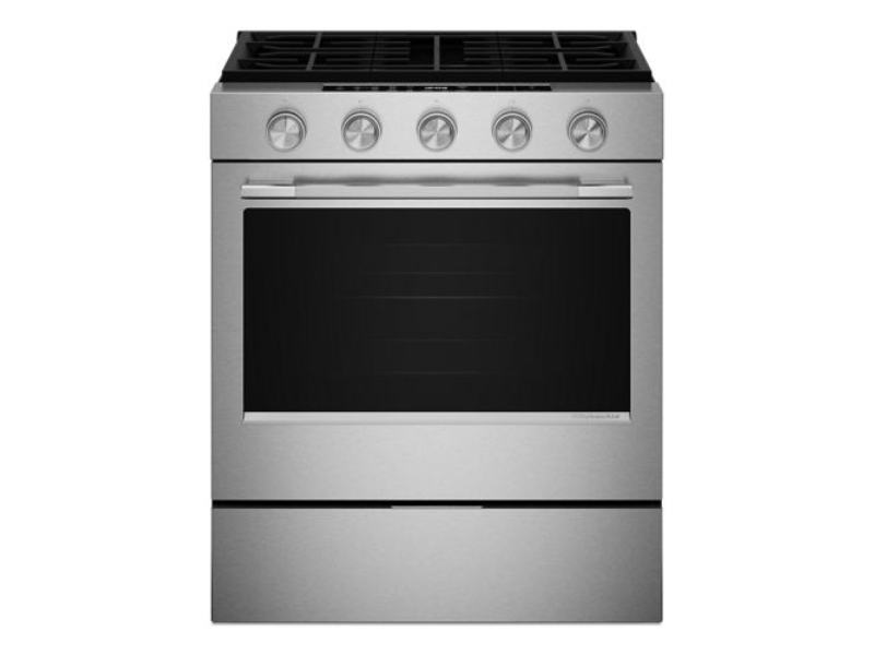 30" KitchenAid 5.0 Cu. Ft. Smart Slide-in Gas Range - KSGS330SPS