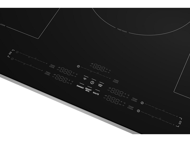 36" Kitchenaid Temp Cook Induction Cooktop with 5 Cooking Zones - KCIT736SBL