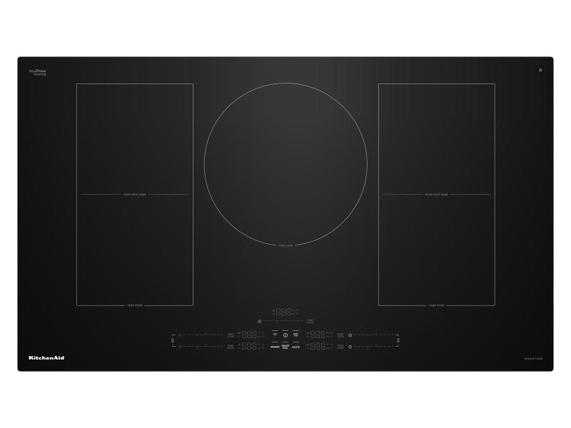 36" Kitchenaid Temp Cook Induction Cooktop with 5 Cooking Zones - KCIT736SBL