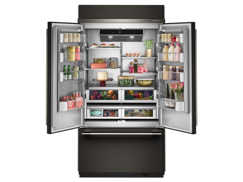 42" Kitchenaid 24.2 Cu. Ft. Built-In French Door Bottom Mount Refrigerator - KBFN542SBE