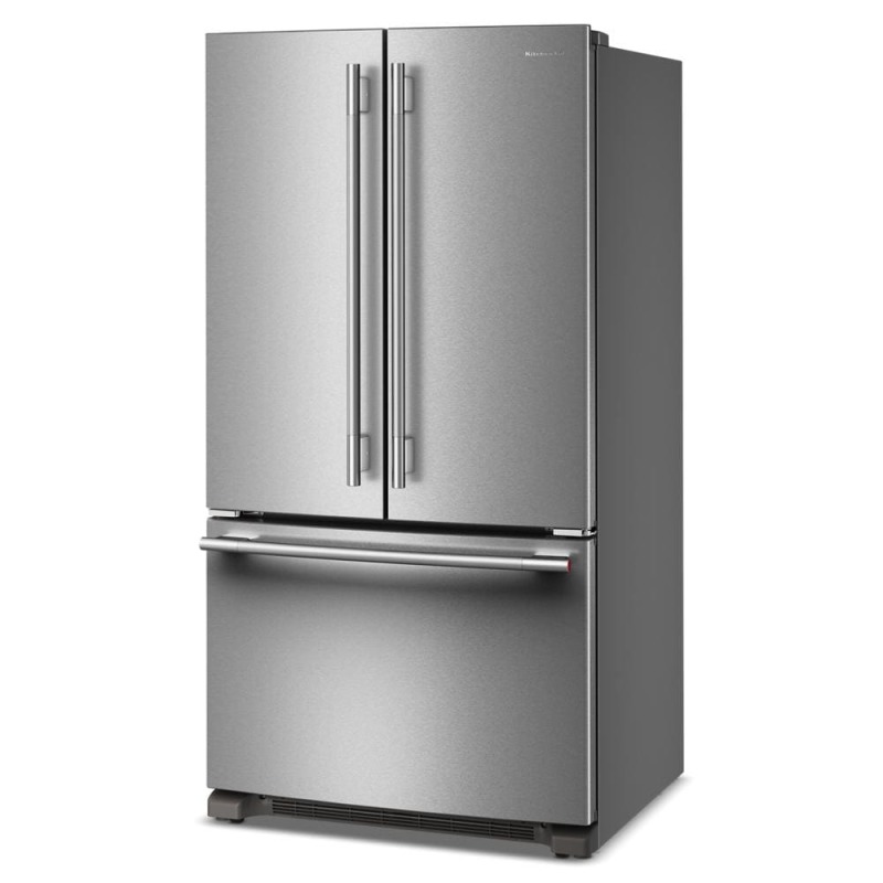 36" KitchenAid 25 Cu. Ft. Standard-Depth French Door Refrigerator - KRFF136SPS