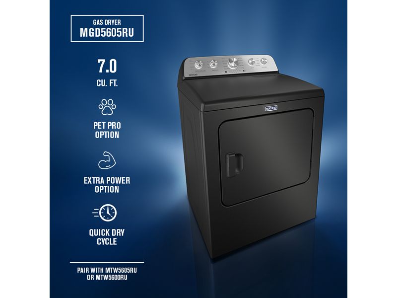 Maytag 7.0 Cu Ft. Gas Dryer with Extra Power and Pet Pro Option - MGD5605RU