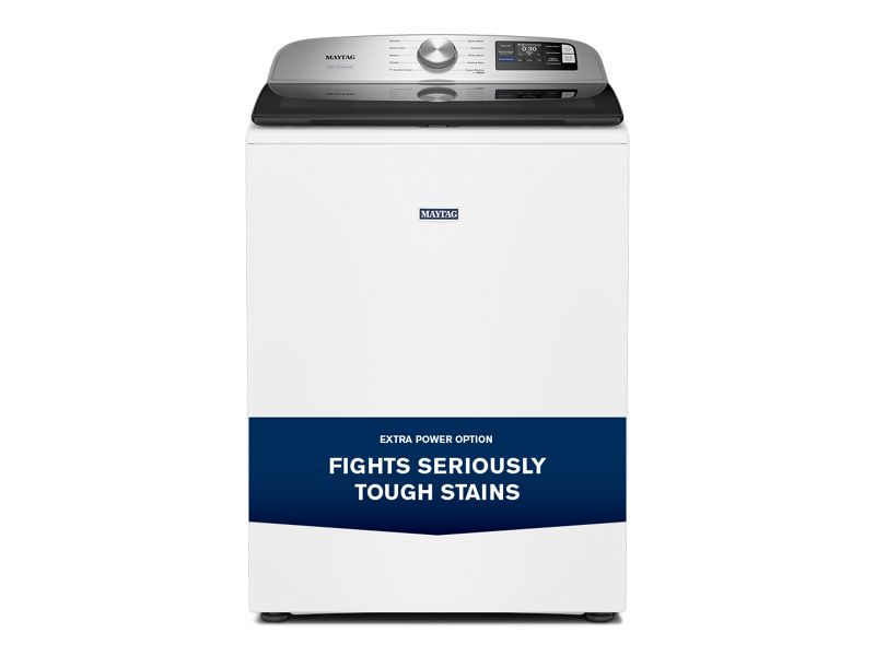 27" Maytag 6.0 Cu. Ft. Top Load Agitator Washer with Extra Power and Smart Appliance - MTW6205RW