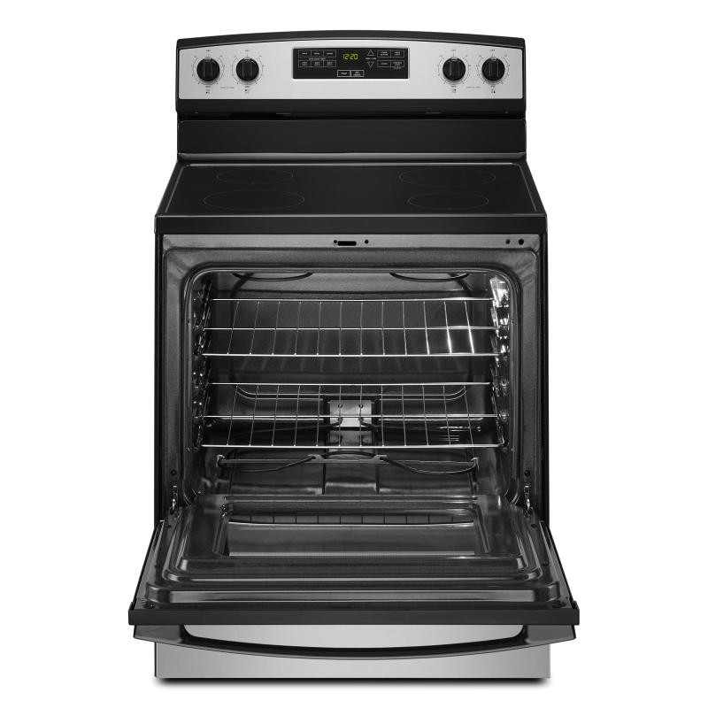 30" Amana 4.8 Cu. Ft. Electric Range with Extra-Large Oven Window - YAER6203MSS