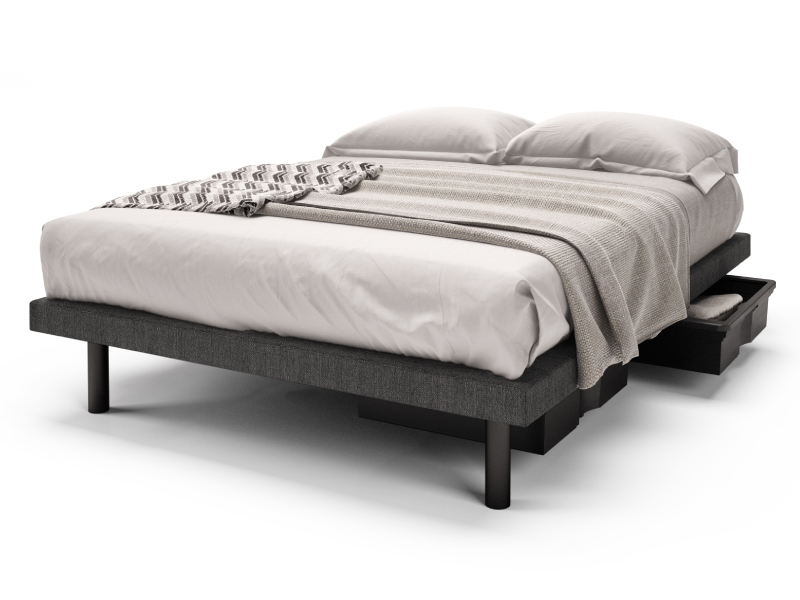 Beaudoin 13" Reflexx Twin Platform Bed in Motion 59 Fabric - REFLEXX39M59