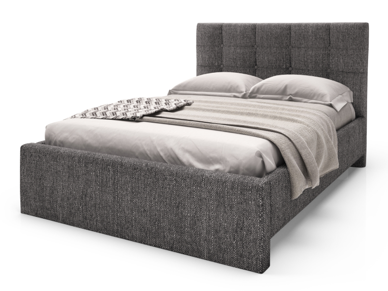 Beaudoin Heaven King Upholstered Bed with Particleboard Platforms and an Absolute Footboard - HHE78+BKPLK