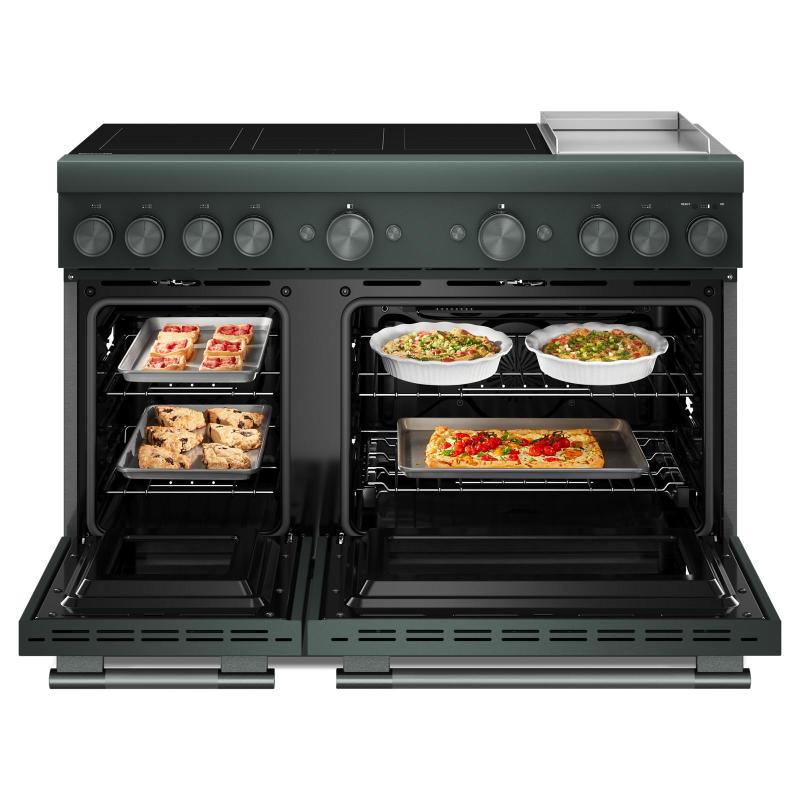 48" KitchenAid 6-Element Induction Freestanding Commercial-Style Range with Griddle - KFID948SJP