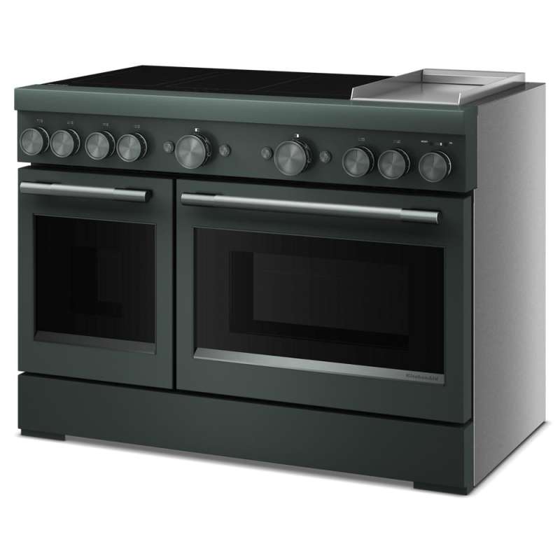 48" KitchenAid 6-Element Induction Freestanding Commercial-Style Range with Griddle - KFID948SJP