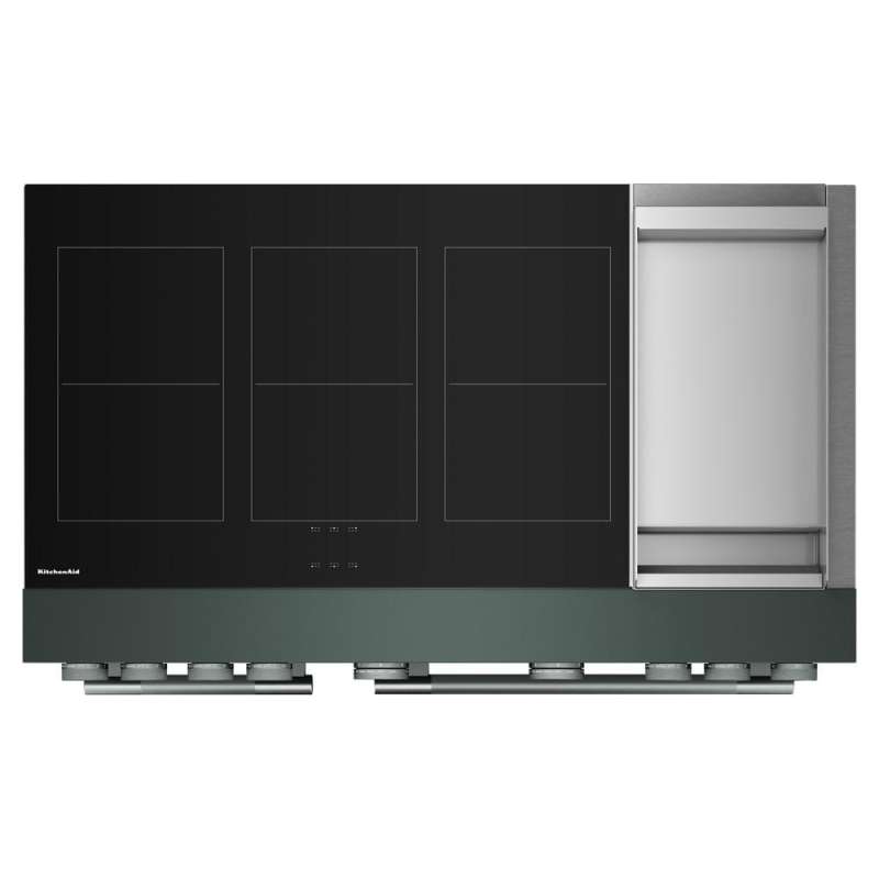 48" KitchenAid 6-Element Induction Freestanding Commercial-Style Range with Griddle - KFID948SJP