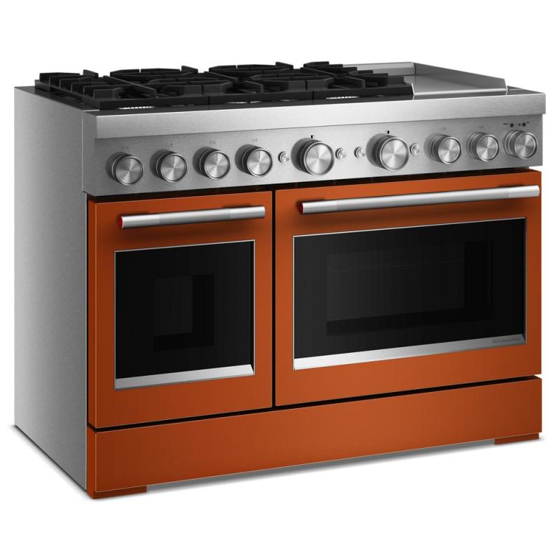 48" KitchenAid 6 Burner Commercial-Style Dual Fuel Range - KFDD948SSC