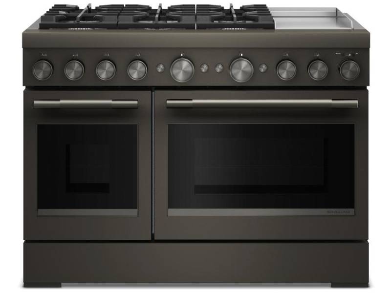48" KitchenAid 6 Burner Commercial-Style Dual Fuel Range - KFDD948SBE