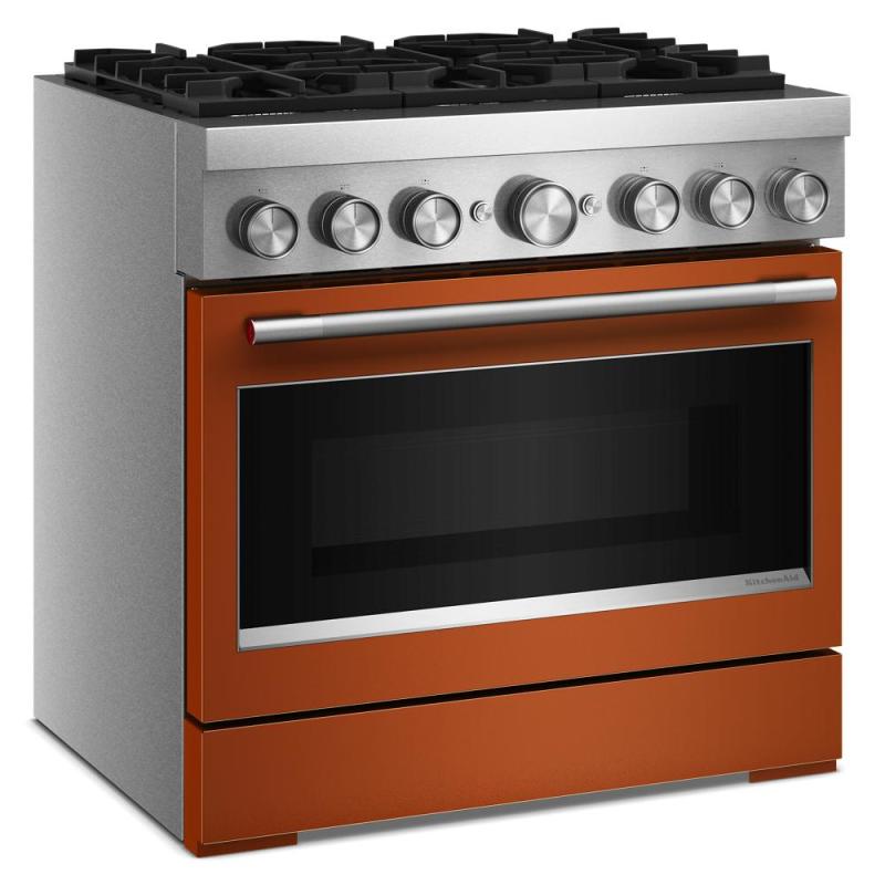 36" Kitchenaid 6 Burner Commercial-Style Dual Fuel Range - KFDS936SSC