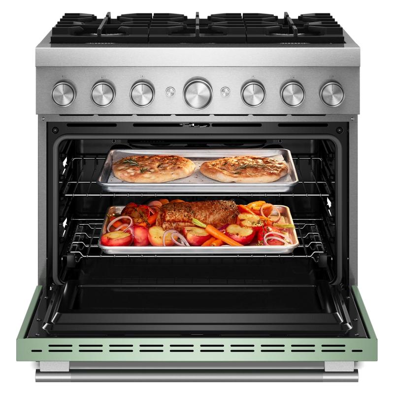 36" Kitchenaid 6 Burner Commercial-Style Dual Fuel Range - KFDS936SDC