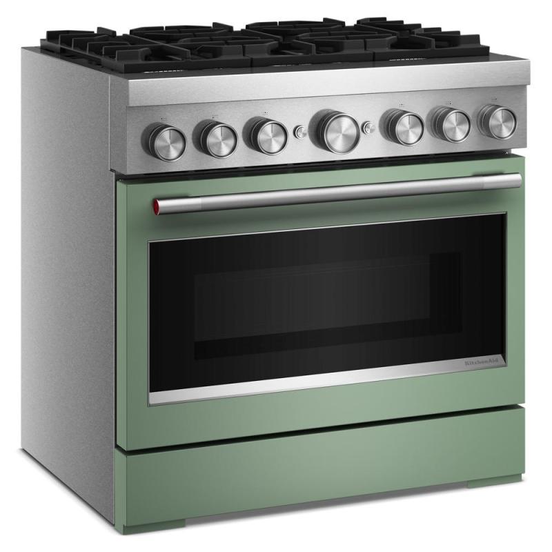 36" Kitchenaid 6 Burner Commercial-Style Dual Fuel Range - KFDS936SDC
