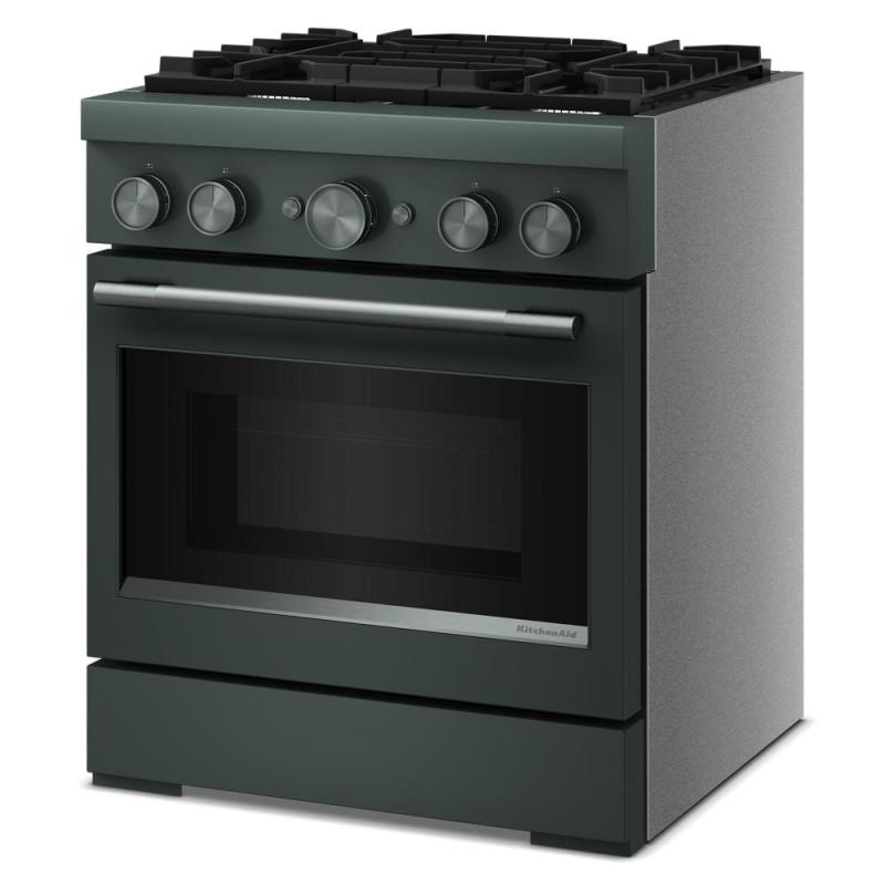 30" KitchenAid 4 Burner Commercial-Style Dual Fuel Range - KFDS930SJP