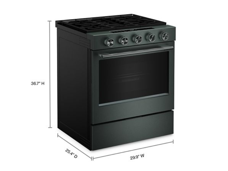 30" KitchenAid 5.0 Cu. Ft. Smart Slide-in Gas Range with Convection Cooking Modes and 2-in-1 Burner - KSGS530SJP