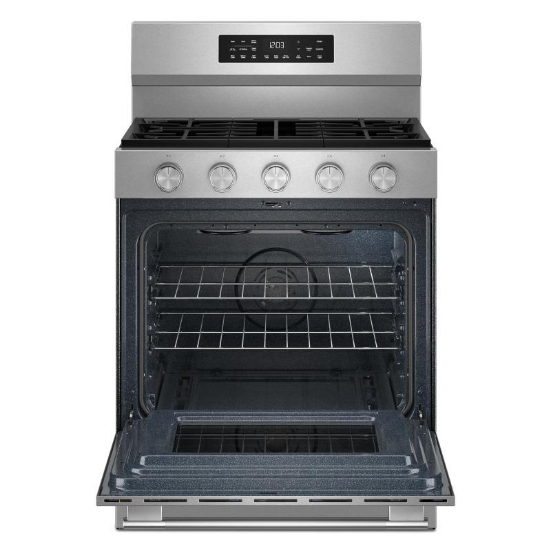 30" Kitchenaid 5.0 Cu. Ft. Smart Freestanding Gas Range with Convection Cooking Modes - KFGS330TPS