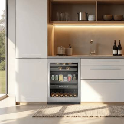 24" Marathon Built-in Dual Zone Wine And Beverage Cooler in Stainless Steel - M4-D250SS