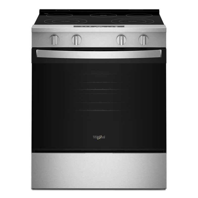 30" Whirlpool Electric Smart Range with No Preheat Mode and Steam Clean - YWSES3330TS