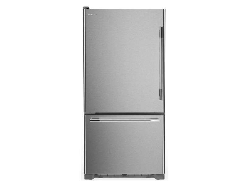 33" KitchenAid 22 Cu. Ft. Standard-Depth Bottom Mount Refrigerator - KRBL133SPS