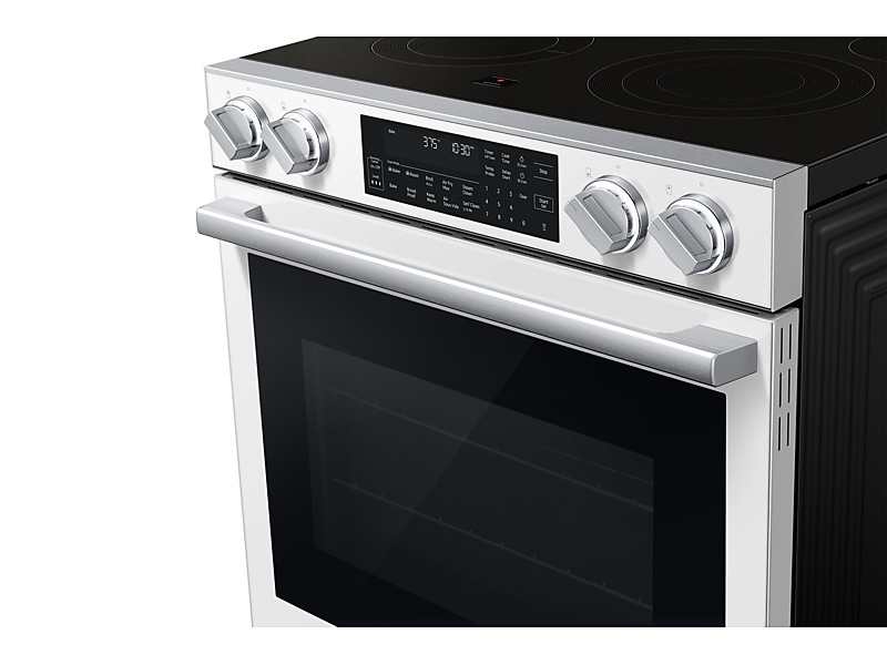 30" Samsung 6.3 Cu. Ft. Electric Slide-In Range True Convection with Air Fry Max - NSE90H63SWAC