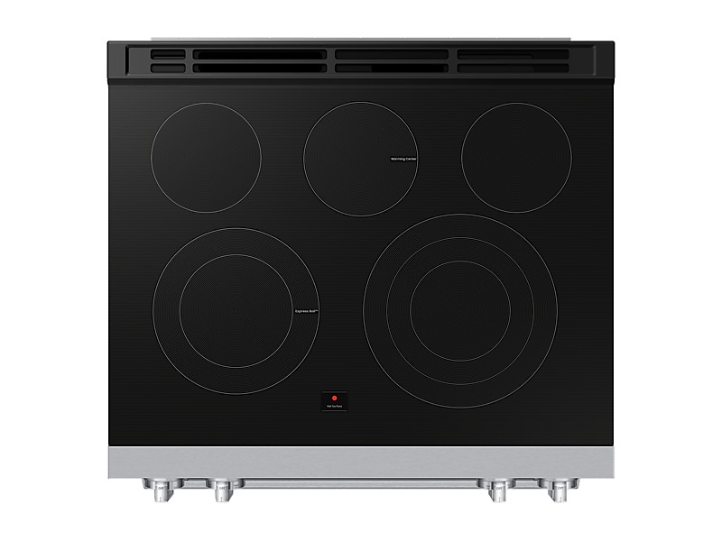 30" Samsung 6.3 Cu. Ft. Electric Slide-In Range True Convection with Air Fry Max - NSE90H63SWAC