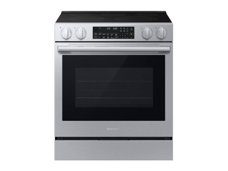 30" Samsung 6.3 Cu. Ft. Electric Slide-In Range True Convection with Air Fry Max - NSE90H63SRAC