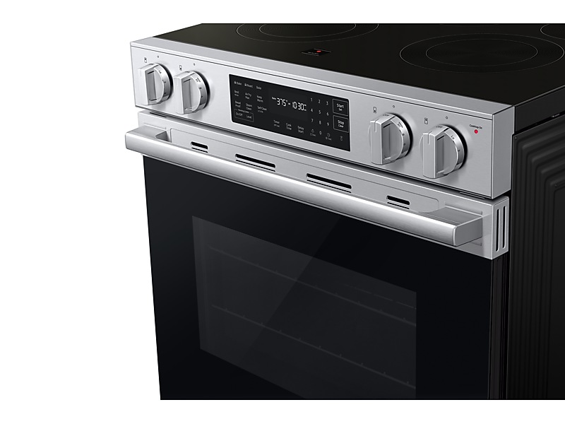 30" Samsung 6.3 Cu. Ft. Electric Slide-In Range Fan Convection with Air Fry Max - NSE70H63SRAC