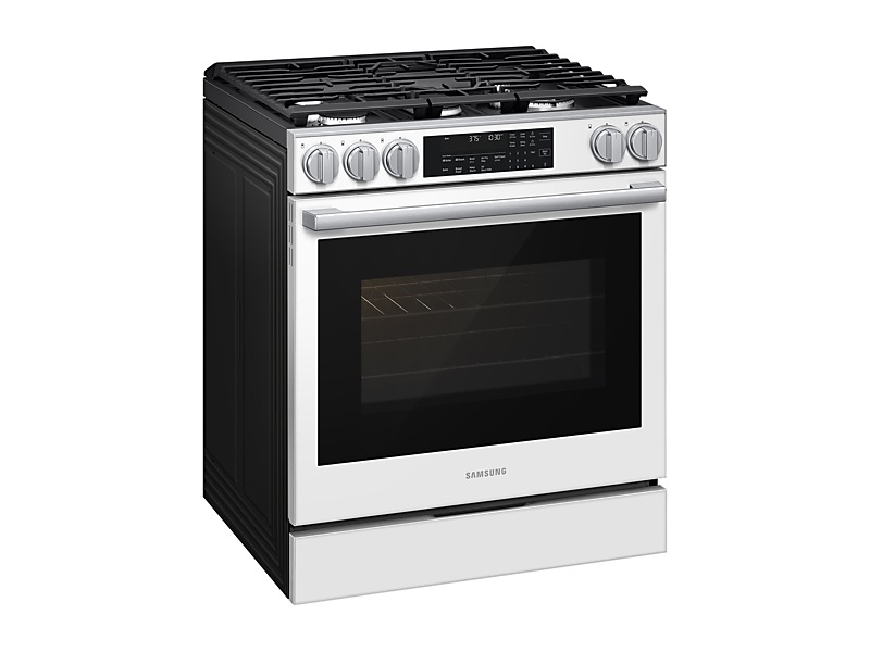 30" Samsung 6.0 Cu.Ft. Gas Slide-In Range True Convection with Air Fry Max | Air Sous Vide | Soft Closing Door - NSG90H60SWAA