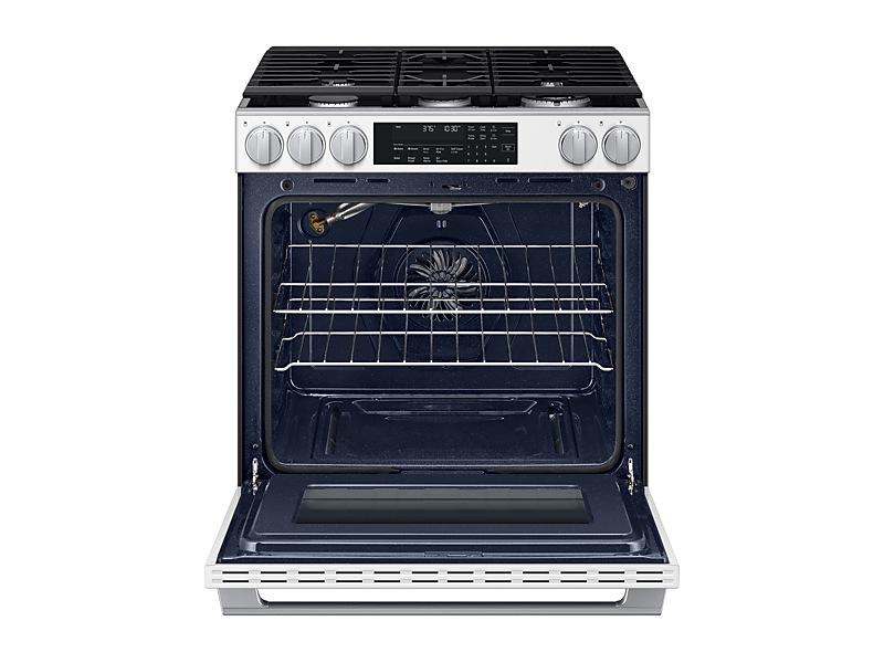 30" Samsung 6.0 Cu.Ft. Gas Slide-In Range True Convection with Air Fry Max | Air Sous Vide | Soft Closing Door - NSG90H60SWAA