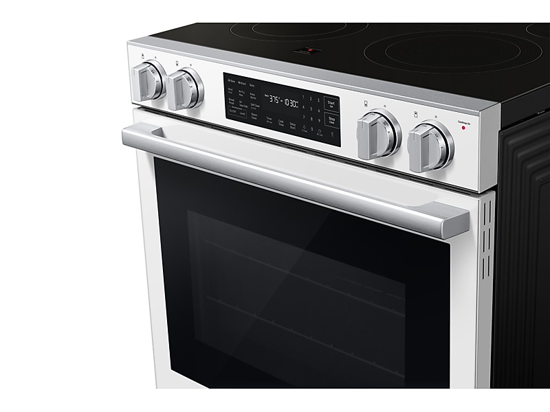 30" Samsung 6.3 Cu.Ft Electric Slide-In True Convection with Air Fry Max | Air Sous Vide - NSE80H63SWAC