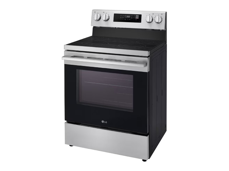 30" LG Elec. 6.3 Cu Ft. Electric Single Oven Freestanding Range with ProBake Convection EasyClean & Smart Stainless - LREN6321VE