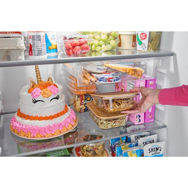 28" Whirlpool 14 Cu. Ft. Wide Top Freezer Refrigerator with Total Coverage Cooling - WRTX3314TW