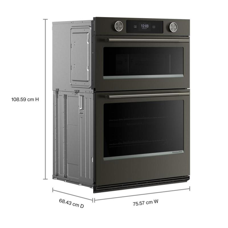 30" Kitchenaid Smart Electric Combo Wall Oven - KOEC930SBE