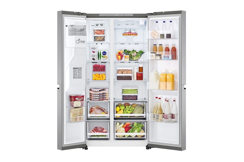 36" LG 29 Cu. Ft. Side-by-Side Standard Depth Refrigerator with Ice and Water Dispenser - LS29S3230V