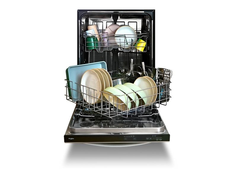 24" Whirlpool 50 dBA Dishwasher with Spin&Load Rack and AI Intelligent Wash in Stainless Steel - WDT745SASZ
