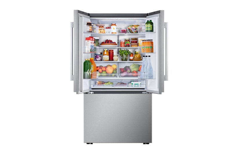 36" LG 25 Cu. Ft. Zero Clearance Counter-Depth MAX French 3-Door Refrigerator with Internal Water Dispenser Ice Maker - LF25BZH42S