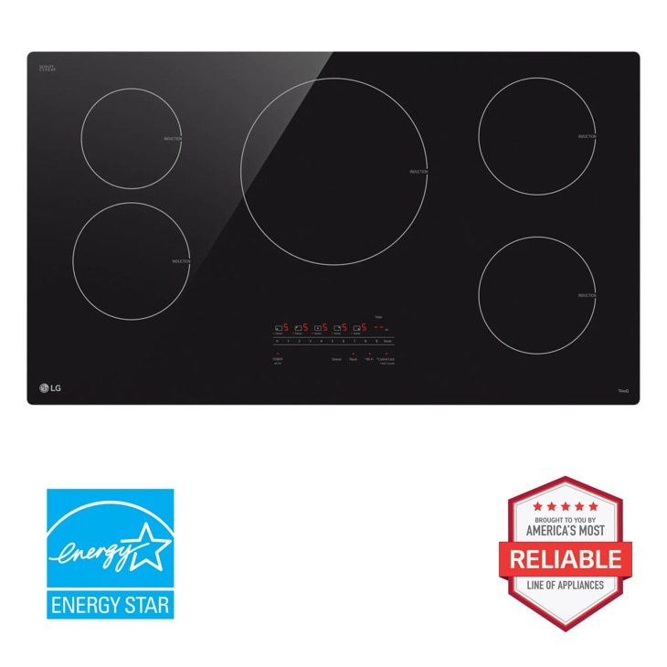 36" LG Smart Induction Cooktop with UltraHeat 4.3kW Element - CBIH3613BE1