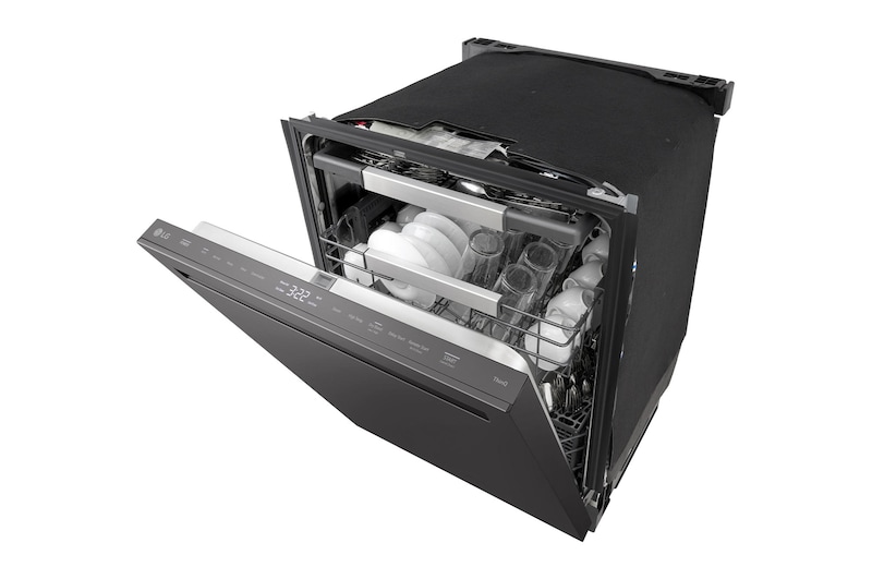 24" LG FlushFit 44 dB Top Control Dishwasher in Black Stainless - LDNPM654D