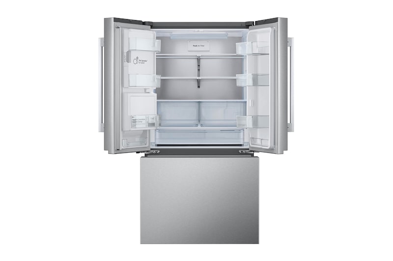 36" LG 31 Cu. Ft. Standard-Depth MAX French 3-Door Refrigerator with Ice and Water Dispenser Dual Ice Maker - LF31WSH63S