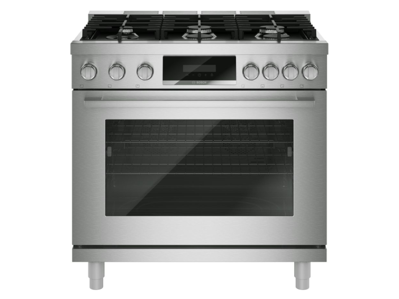 36" Bosch 800 Series Gas Freestanding Range in Stainless Steel - HGS8657UC