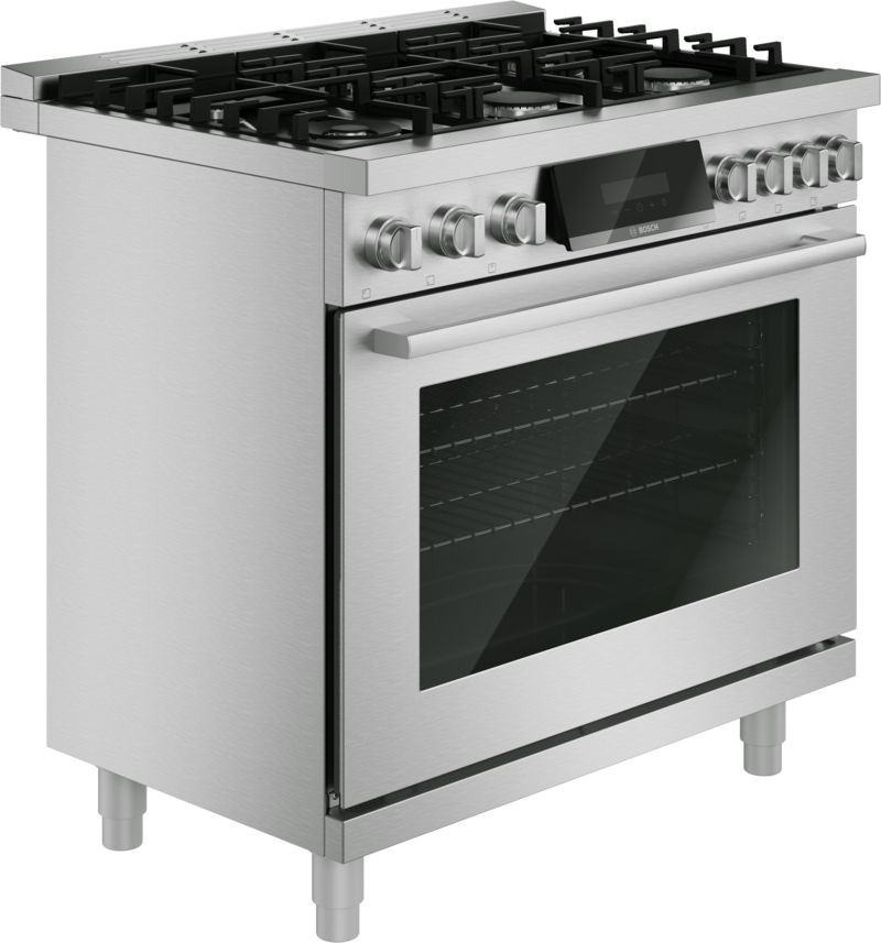 36" Bosch 800 Series Gas Freestanding Range in Stainless Steel - HGS8657UC