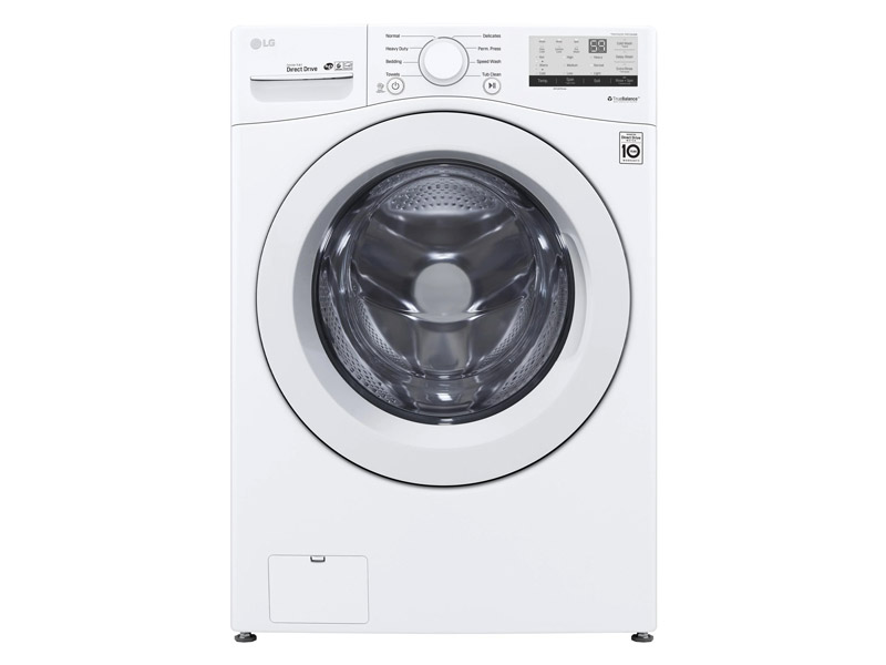27" LG 5.2 Cu. Ft. Ultra Large Front Load Washer and 7.4 Cu. Ft. Ultra Large Capacity Electric Dryer - WM3400CW-DLE3400W