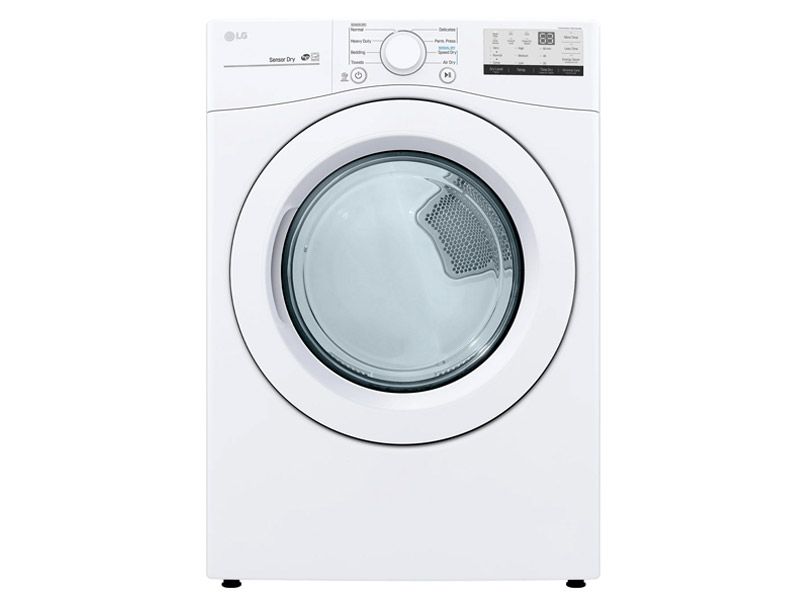 27" LG 5.2 Cu. Ft. Ultra Large Front Load Washer and 7.4 Cu. Ft. Ultra Large Capacity Electric Dryer - WM3400CW-DLE3400W