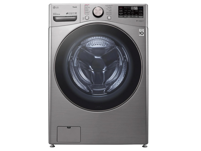 27" LG 5.2 Cu. Ft. Front Load Washer and 7.4 Cu. Ft. Front Load Electric Dryer - WM3850HVA-DLEX3850V