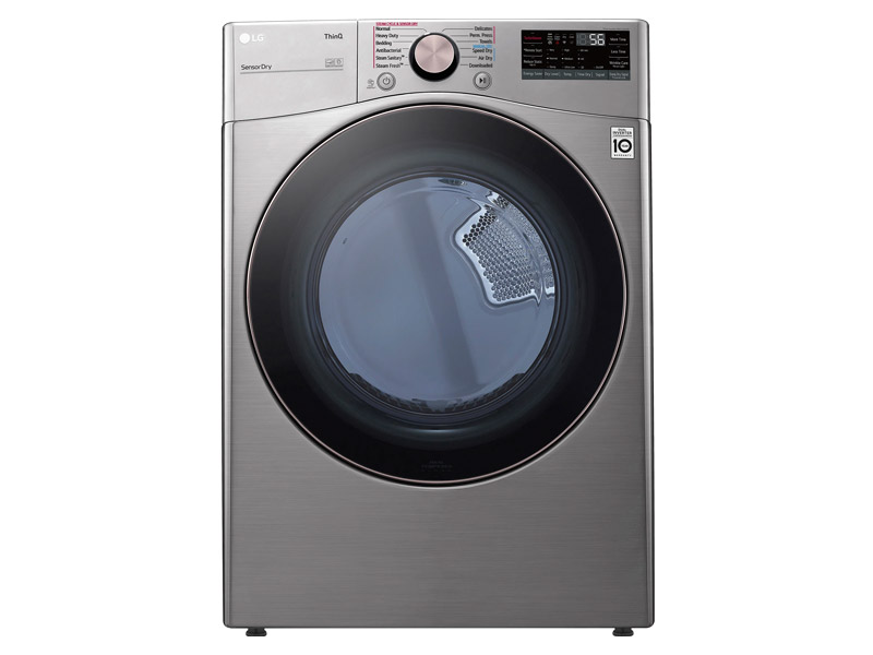 27" LG 5.2 Cu. Ft. Front Load Washer and 7.4 Cu. Ft. Front Load Electric Dryer - WM3850HVA-DLEX3850V