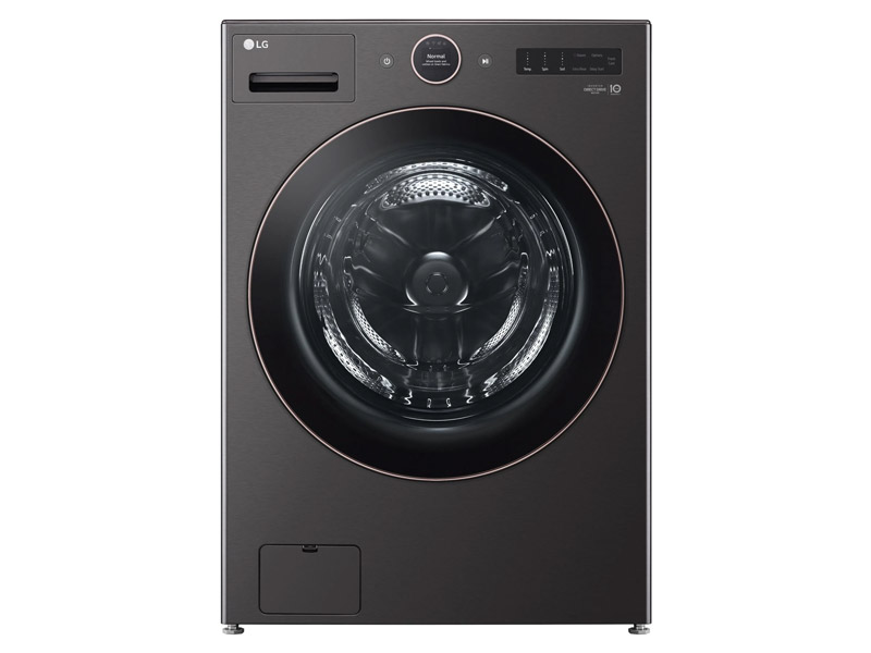 27" LG 5.8 Cu.Ft. Front Load Washer and 7.4 Cu. Ft. TurboSteam AI Dryer - WM6500HBA-DLEX6500B