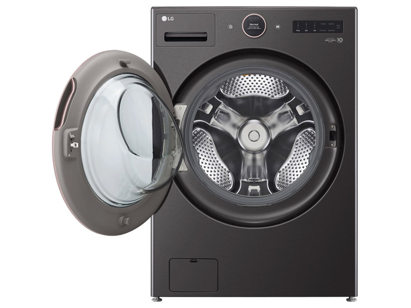27" LG 5.8 Cu.Ft. Front Load Washer and 7.4 Cu. Ft. TurboSteam AI Dryer - WM6500HBA-DLEX6500B