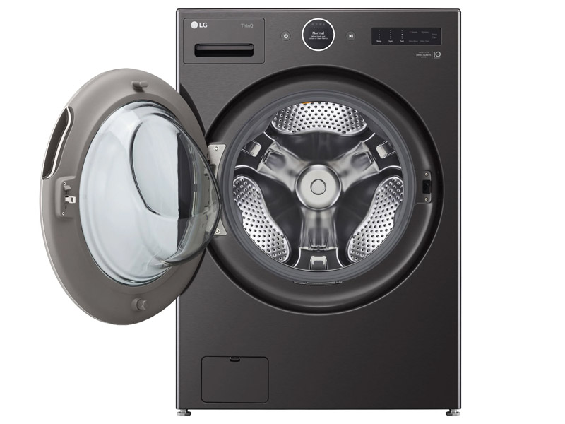 27" LG 5.0 Cu. Ft. Mega Capacity Smart Front Load Washer and 7.4 Cu. Ft. Ultra Large Capacity Smart TurboSteam Front Load Dryer - WM6700HBA-DLEX6700B
